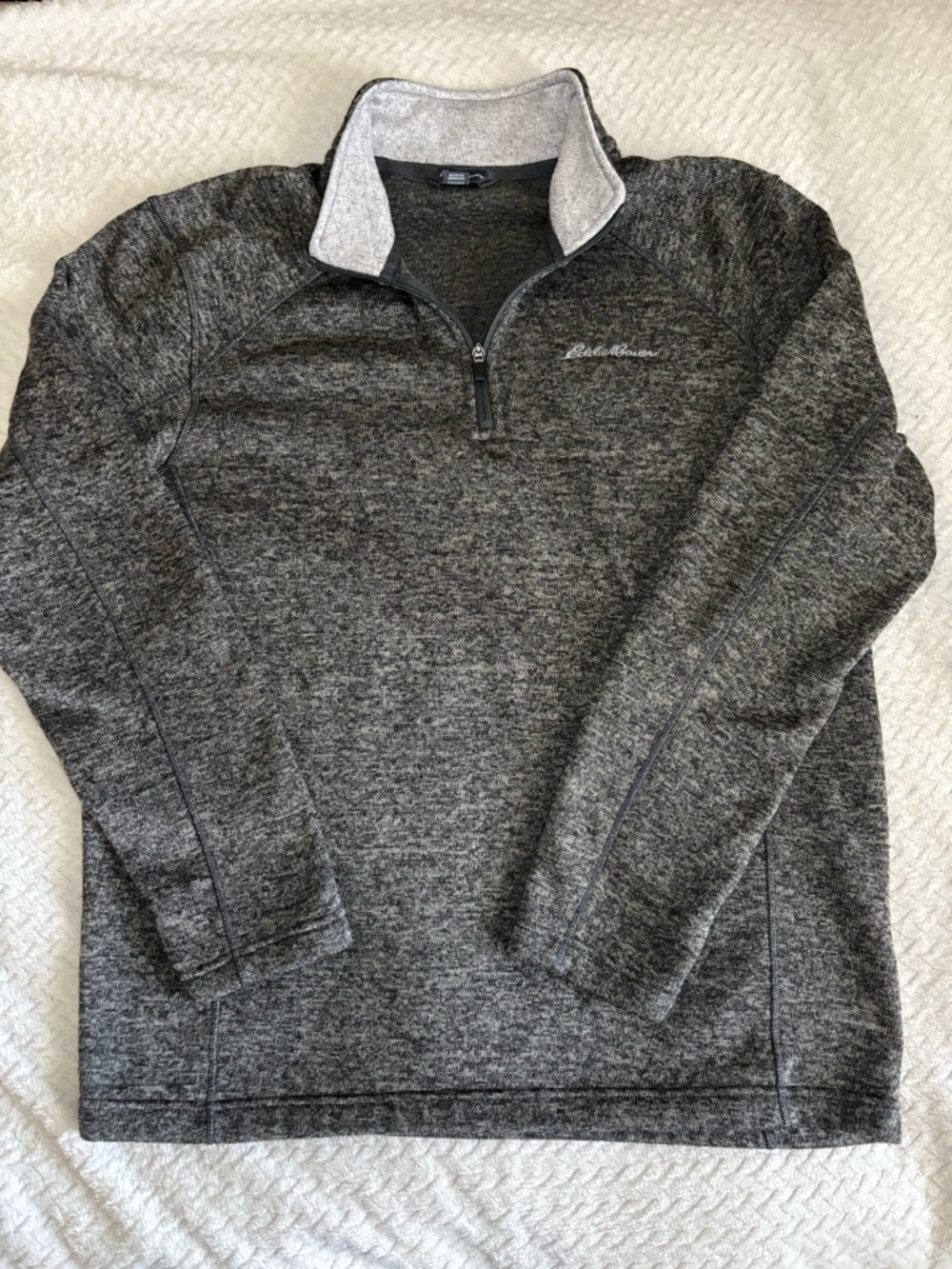 Eddie Bauer Men’s Dark Heather Gray Half-Zip Pullover